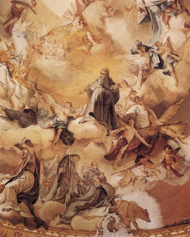Matthaus Gunther The Apotheosis of St Benedict oil painting image